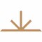 Ekena Millwork Saratoga Timber Gable Bracket, Western Red Cedar, 72"W x 36"H x 3 1/2"D x 3 1/2"F, 12/12 Pitch GBW072X36X0404SAR00SWR - alternate 1